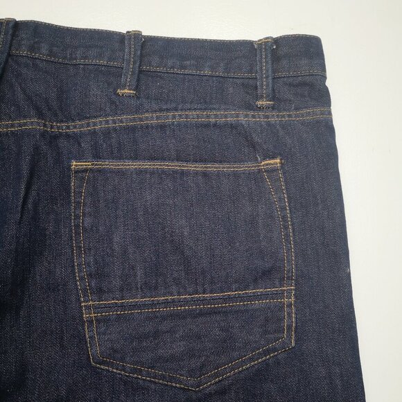 The Foundry Supply Co. Men's Size 46/32 Dark Wash Straight Wide Legs Jeans - Picture 8 of 12